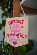 Difficult Girls Cream Acrylic Banner image 0