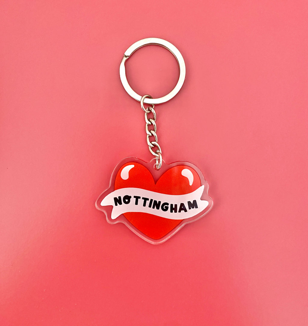Nottingham Heart Keyring image 1