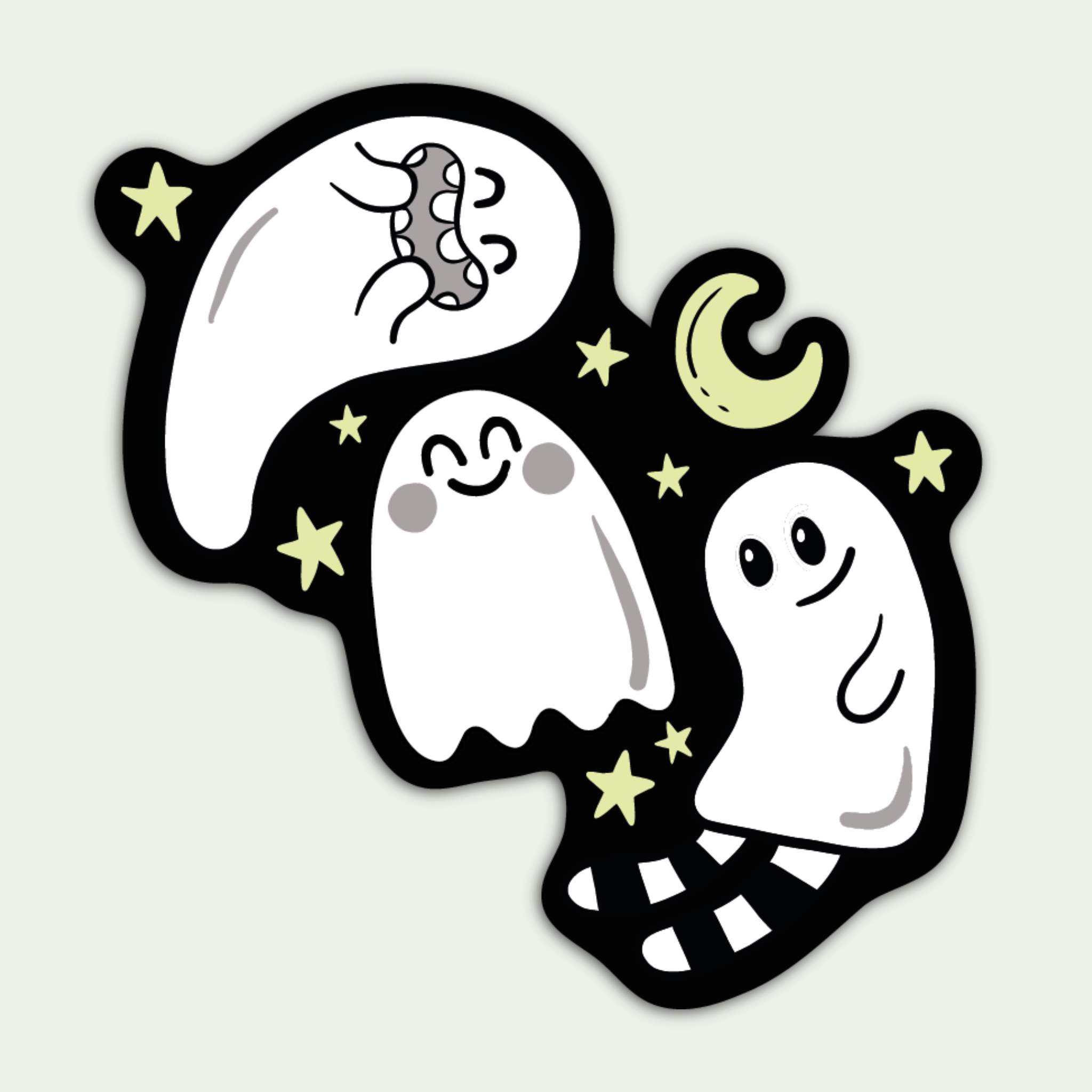 Ghostie Trio Sticker
