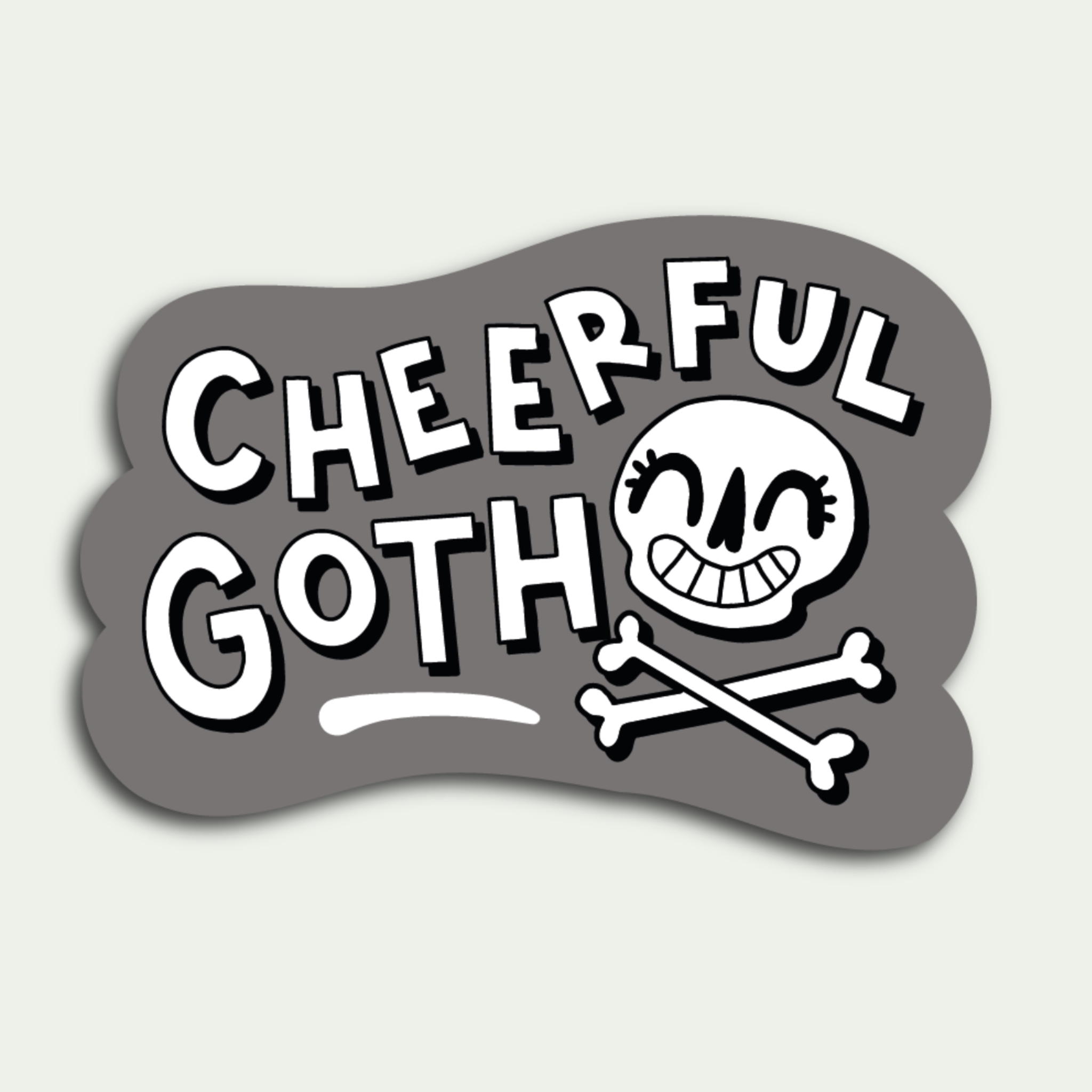 Cheerful Goth Sticker