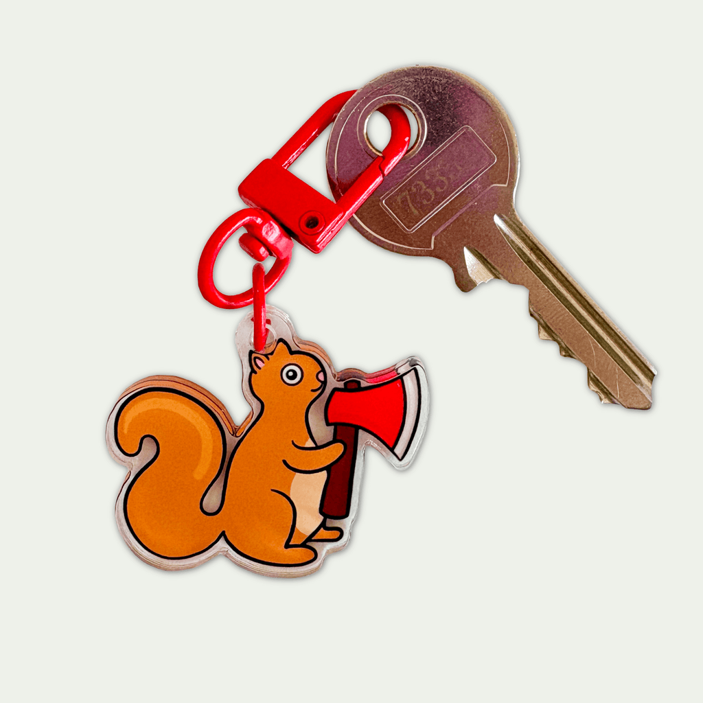 Murder Squirrel Keyring