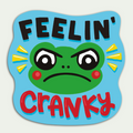 Feelin' Cranky Frog Sticker
