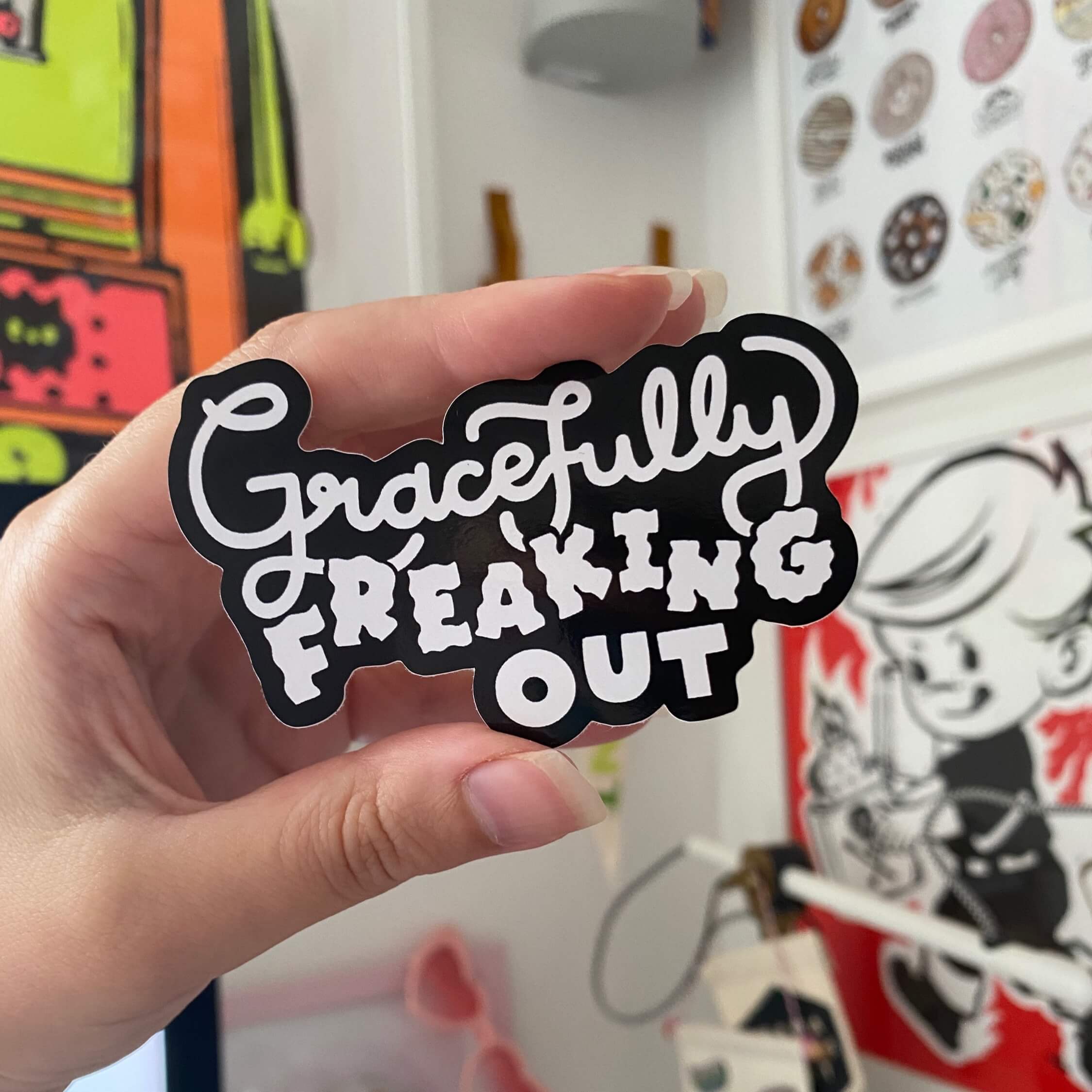 Gracefully Freaking Out Sticker image 0