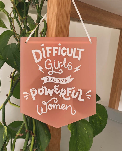 Difficult Girls Acrylic Banner image 0