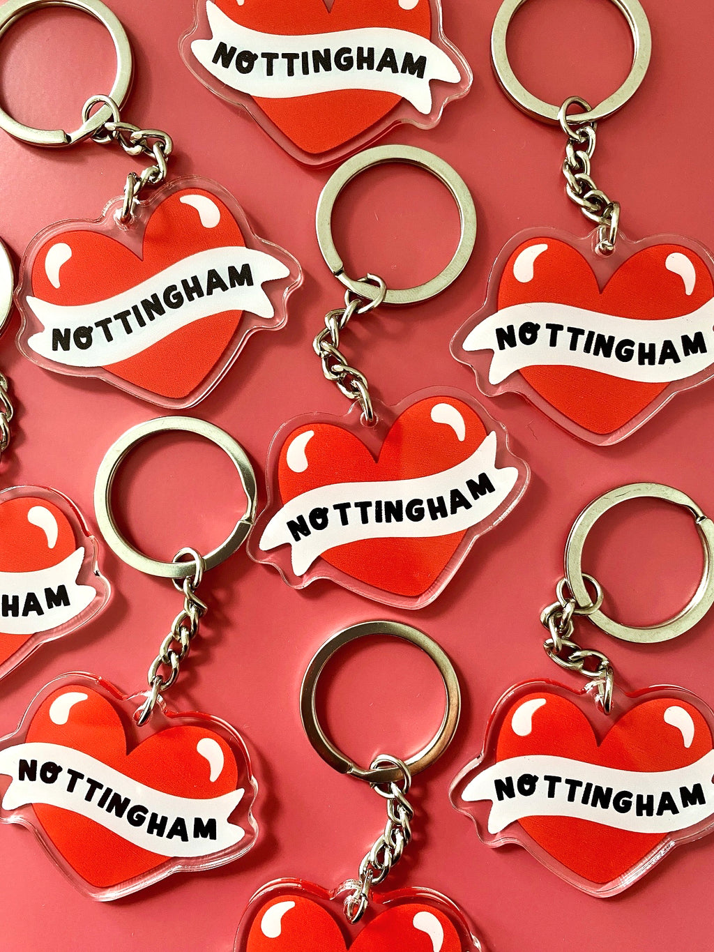 Nottingham Heart Keyring image 0